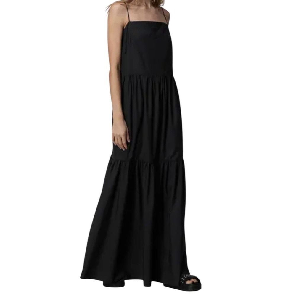 New Commense Maxi Dress Womens Large Black Spaghetti Strap Cami Summer Cocktail